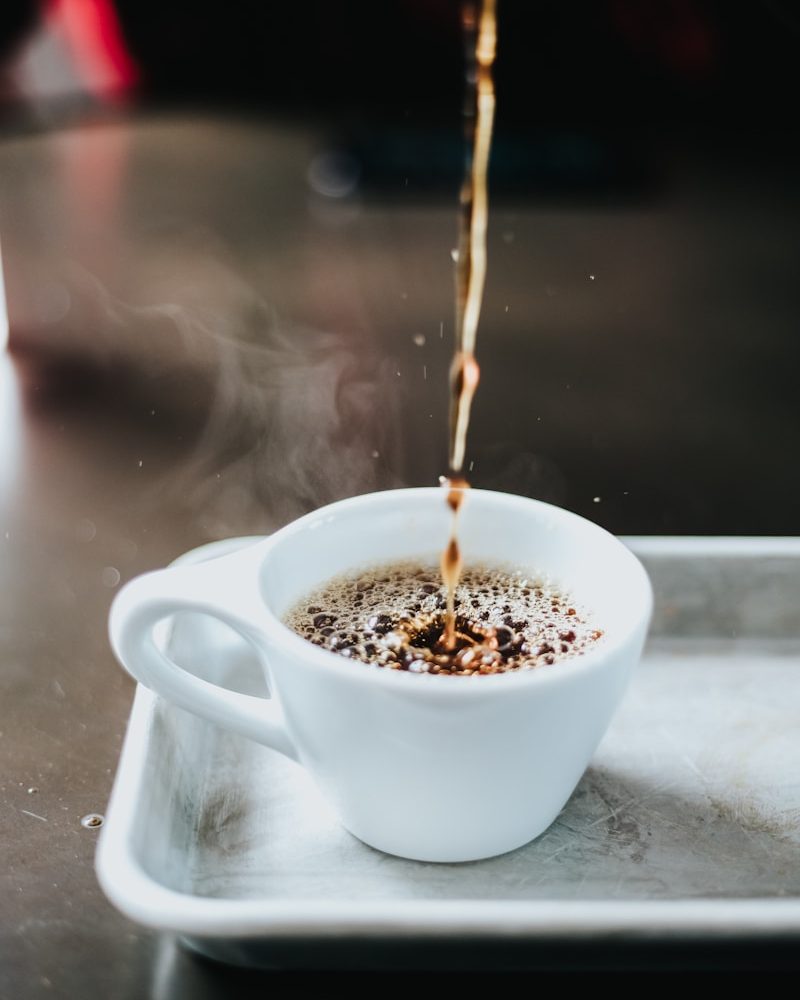 time lapse photography of coffee on cup