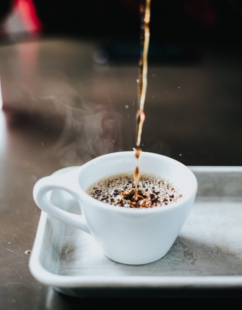 time lapse photography of coffee on cup