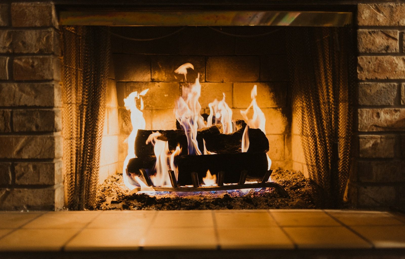 fire wood on fireplace