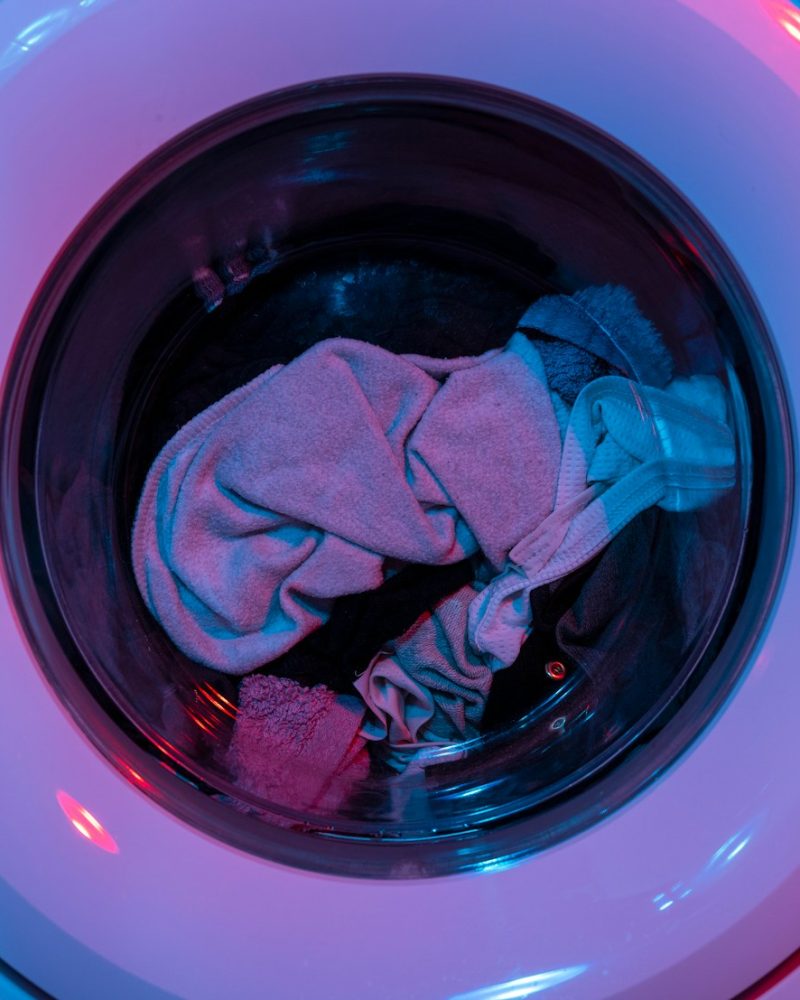 pink and green plastic container